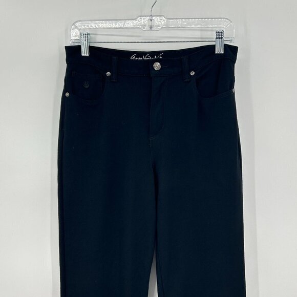 GLORIA VANDERBILT Black Amanda Straight Leg Stretch Bling Pocket Slimming Pant 6 - Picture 3 of 8